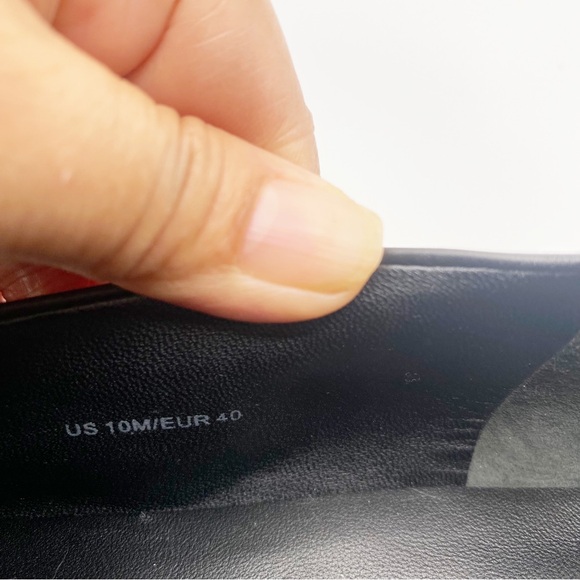 Vince Zeta Platform Shoes Leather Platform Loafers Shoes Black 10M - Picture 8 of 10